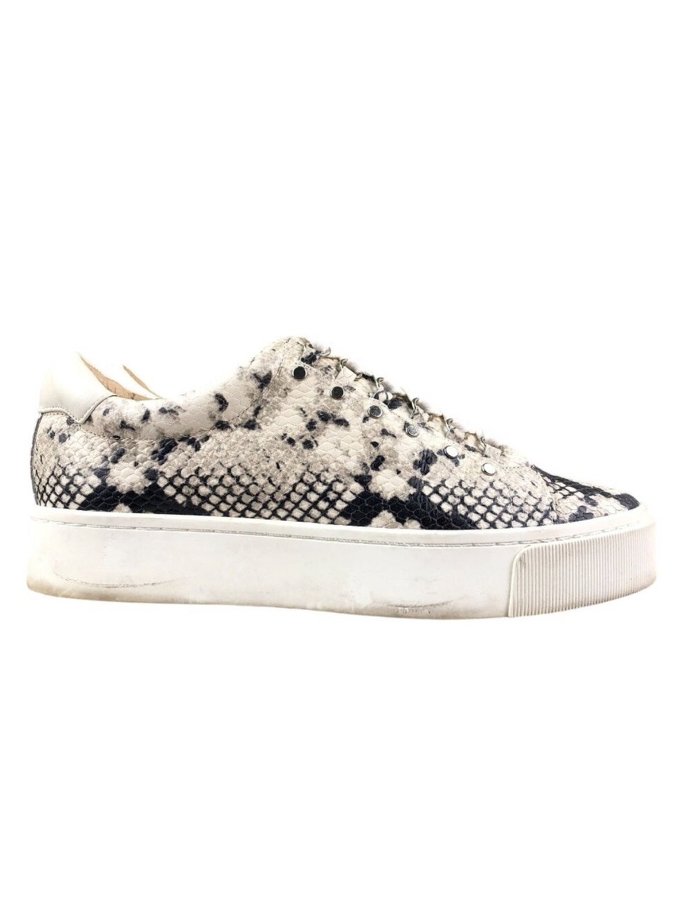 Womens Joie Snake-Print Platform Sneaker